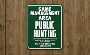 IOWA Game Management Area Sign Public Hunting State Conservation Commission DNR